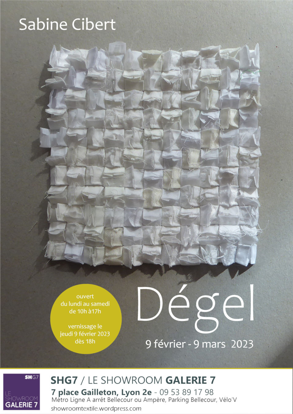 Sabine Cibert - Exposition Lyon France 2023 - DEGEL - Galerie 7 Sabine Cibert - Exposition Lyon France 2023 - DEGEL - Galerie 7