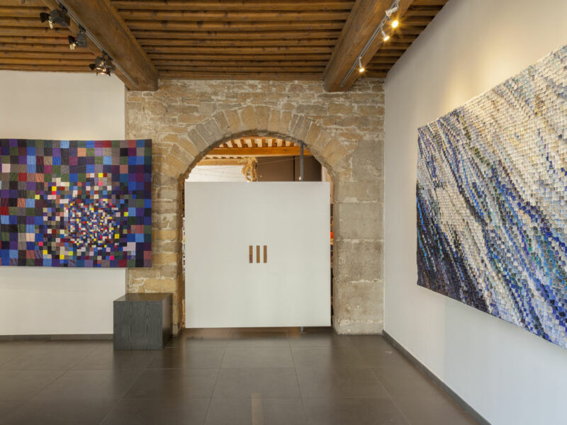 Sabine Cibert - Cinq carres : Des ronds dans l'eau et Eau Vive 1 - Exposition SHG7 @Philippe-Liev Pourcelot