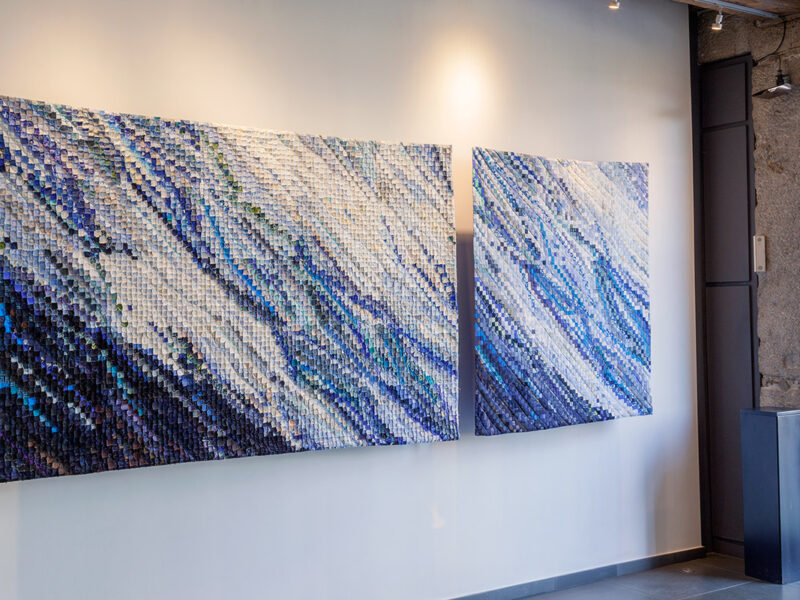 Sabine Cibert exposition Emergences Eau vive3 et Eau vive 1 ©Philippe-Liev Pourcelot