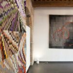Sabine Cibert - exposition Lyon 2015 - Partitions textiles - SHG7 Showroom Galerie 7 - @Philippe-Liev Pourcelot Espace temps 1 et Instants 1 (détails)