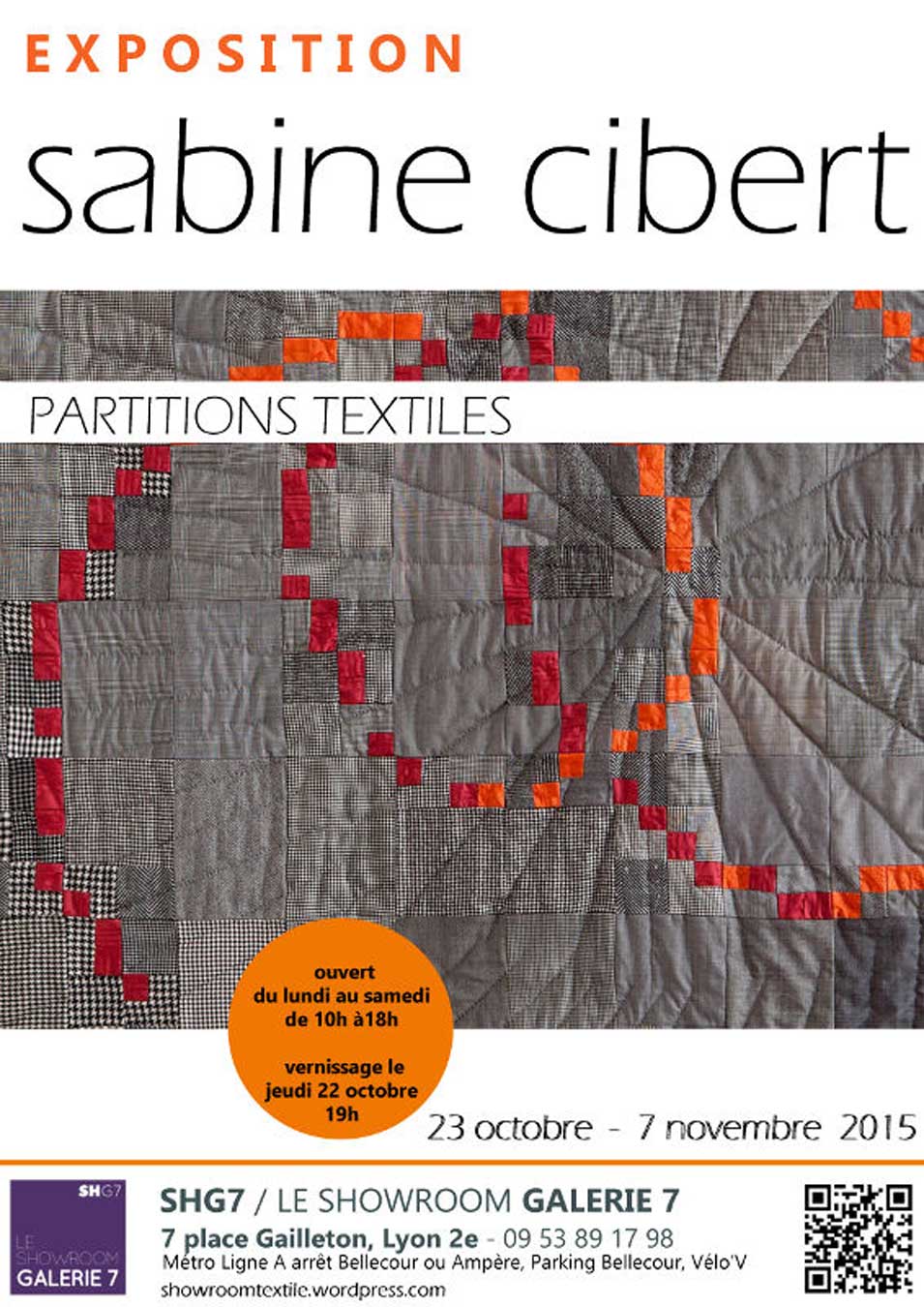 Sabine Cibert - Exposition Partitions Textile : SHG7 Showroom Galerie 7 - @Thomas Leveugle Sabine Cibert - Exposition Partitions Textile : SHG7 Showroom Galerie 7 - @Thomas Leveugle