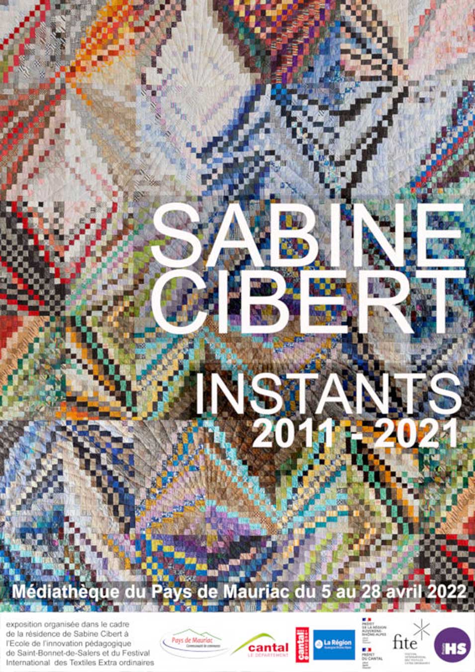 Sabine Cibert - Exposition Mauriac France - affiche INSTANTS 2011-2021 @Thomas Leveugle - mediatheque de Mauriac