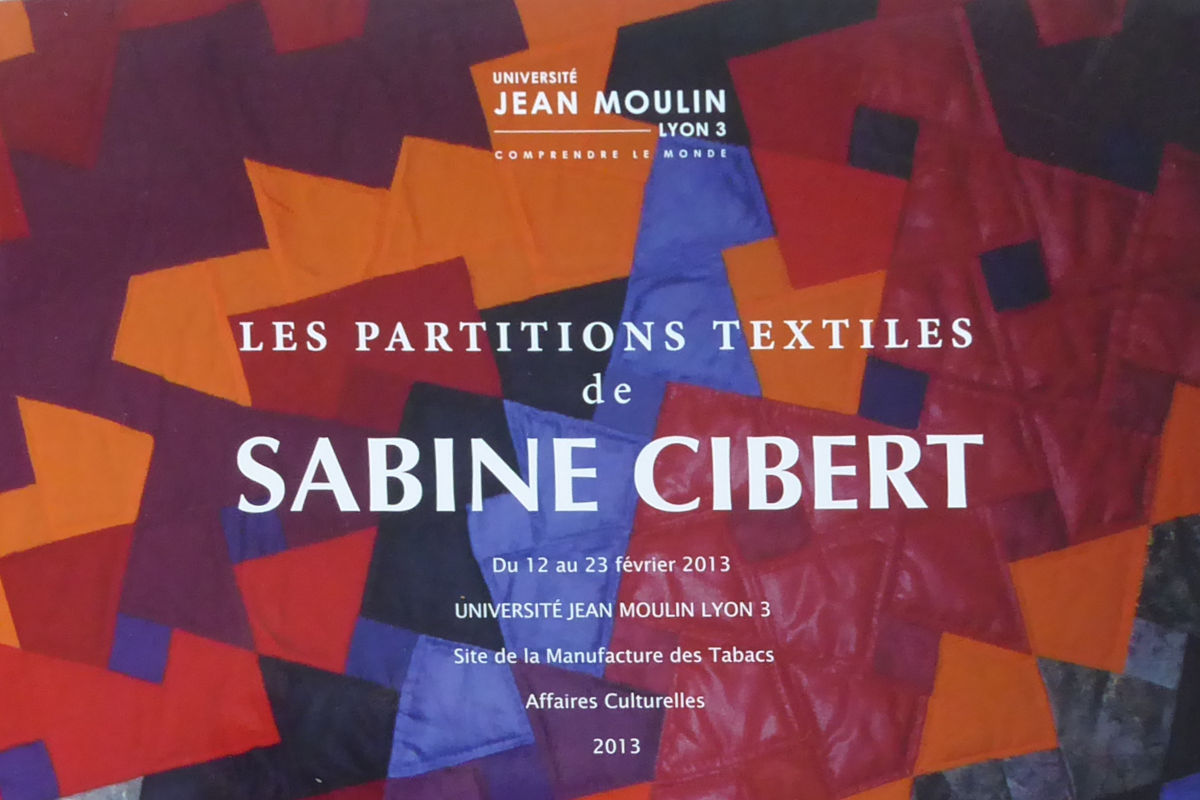 Sabine Cibert Partitions textiles publication Universite Jean-Moulin Lyon3 Recto titre